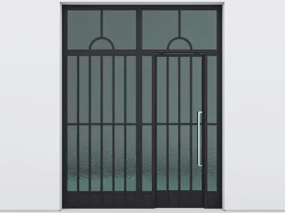 Aluminium door 342 3D model