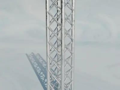 Steel Square Truss  5 models 3D Model Pack