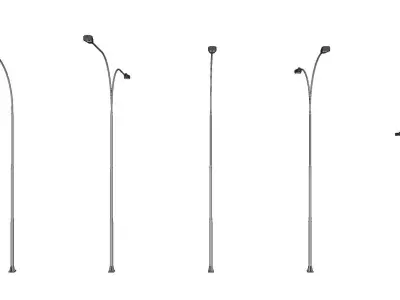 Lamp Post - Light Pole - Light Post - Street Light - Group 03 3D model