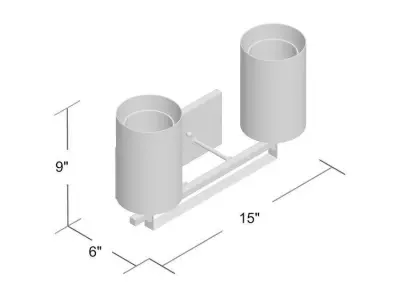 Miricale 2 - Light Armed Sconce - 2 Optioon 3D model