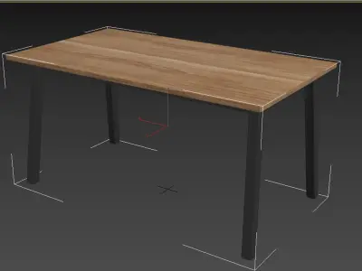 Dining table CHARA black 3D model