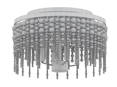 Poppy 3 beaded ceiling light fixture 3D model