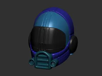 helmet high poly sculpt 3d printable ver 7 3D model 3D model