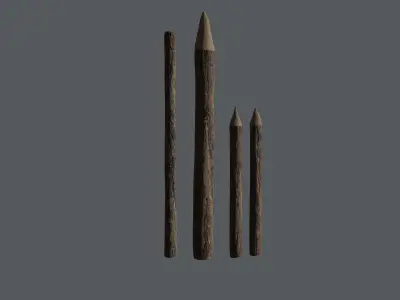 Medieval Wood Pack Low-poly 3D model