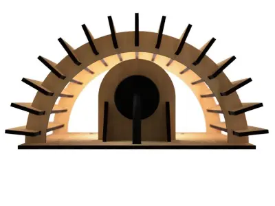 WALL LIGHT STL AND DXF FILES 2 3D print model