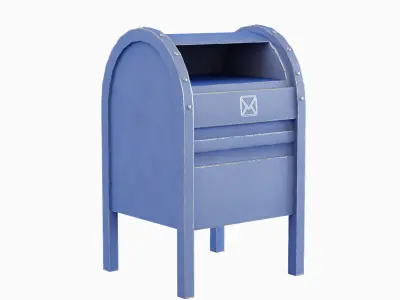 Old Dirty MailBox 04 Low-poly 3D model