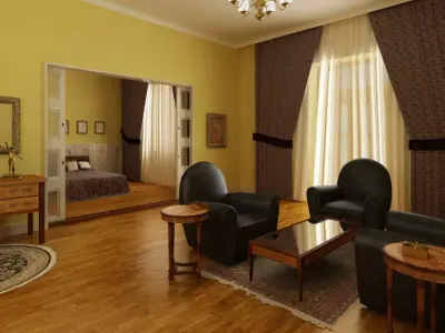 apartment living room in hotel 3D model