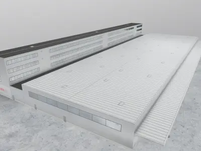 EDDB Technical Building 3 Low-poly 3D model