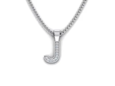 Pendant J letter 3D print model