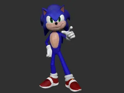 sonic cartoon Model  3D model