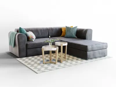 Sofa Livingroom Set 3D model