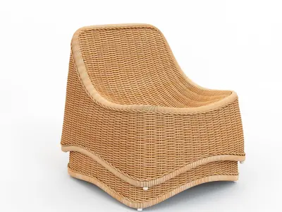 Chill Lounge Chair and Stool Exterior 3D model