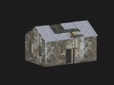 old house PBR Low-poly 3D model