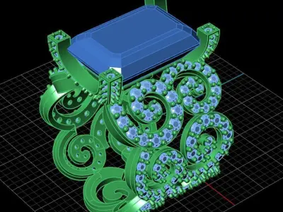 Diamond Ring for Women 3D print model 26