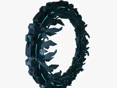 x3 stargate package Low-poly 3D model