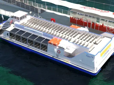  London Sightseeing Cruise Ship on Water 