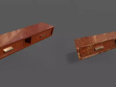 Pack 2 Modern Furniture 3D Model Low-poly 3D model 5