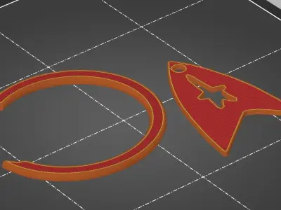 Star Trek II The Wrath of Khan Pendant 3D print model