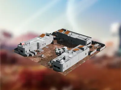 Space Settlements Low-poly 3D model