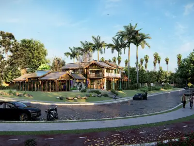 Sihe House with Chinese characteristics Low-poly 3D model