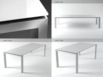 Maleo four different dining tables 3D model