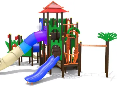 Castle Playground Low-poly 3D model