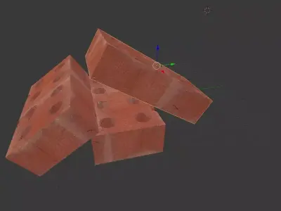  Brick Bricks Low-poly 3D model