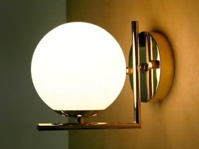 Half 1 light wall lamp 3D model
