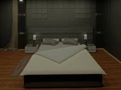 Bedroom interior design Free 3D model