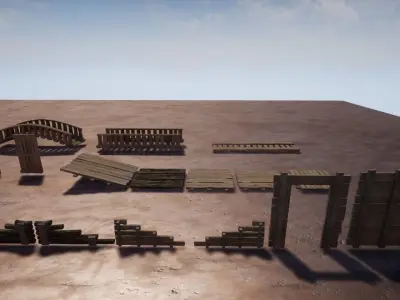 Structure Package 01 Low-poly 3D model