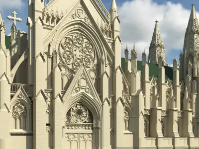 St Patrick Cathedral in Manhattan 3D print model