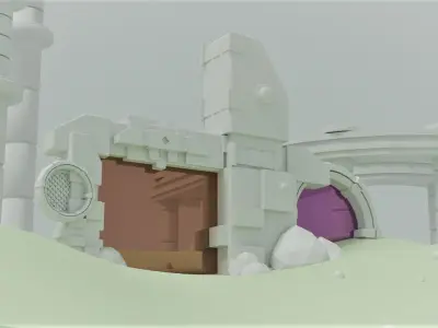 Ancient environment PART1 Low-poly 3D model