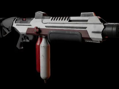 Sci-Fi Flamethrower 3D model purchase