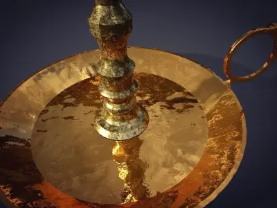 Candle Holder Low-poly 3D model 6