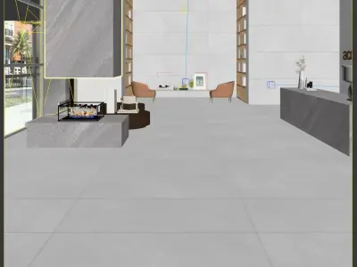 minimal interior scene with 3ds max and vray 3D model