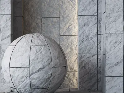 Decorative Stone Wall panel Texture 4K - Seamless Texture