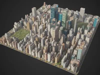 City R4 MAYA Low-poly 3D model