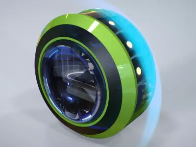 Crics futuristic wheel 3D model