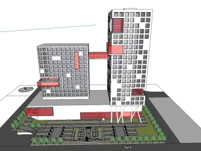vacation spot-Resort-Fashion Leisure Hotel-0128 3D model