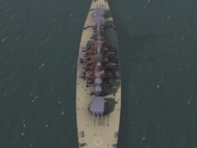 SOVIET BATTLESHIP SLAVA 3D MODEL 3D model