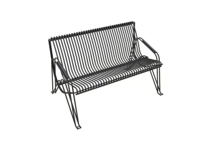 OUTDOOR ROD BENCH 3D model