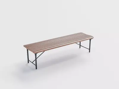 Prague bench set 3D model