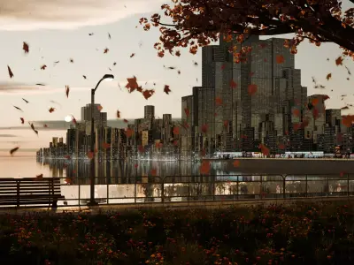 Background City Generator Editable 3D City Builder 3D model