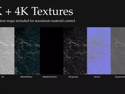 PBR Broken Sea Onyx - 2k and 4K Texture Set  Texture