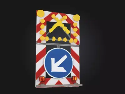 Arrow Traffic Sign  Clear Direction for Road Safety 3D model