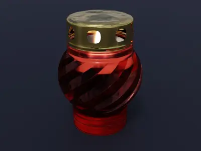 Candle light Low-poly 3D model