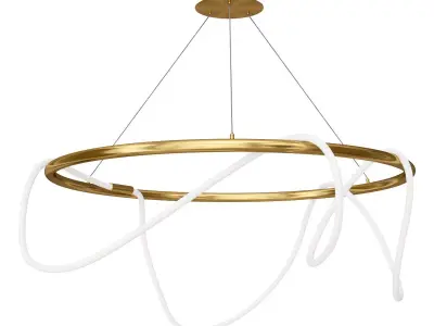 Modern Art Deco Shape Changeable LED Chandelier 3D model