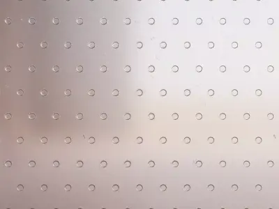 Simple Silver Corrugated Metal Grill PBR Seamless Texture