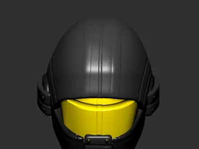 High quality scifi helmet high poly sculpt 3d printable 3D model
