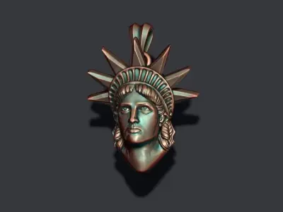 Liberty head pendant 3D print model
